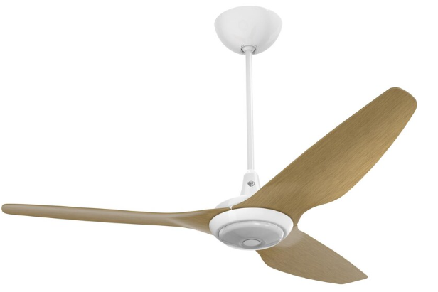 60-Inch Haiku Ceiling Fan Universal Mount W/20-Inch Downrod & Downlight White/Caramel by Big Ass Fans - MK-HK4-052506A259F504G10I20S2