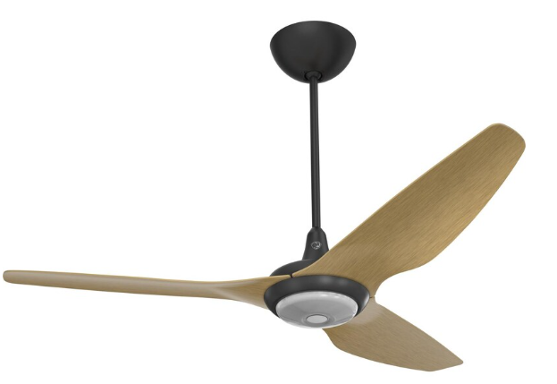 60-Inch Haiku Ceiling Fan Universal Mount W/20-Inch Downrod & Downlight Black/Caramel by Big Ass Fans - MK-HK4-052506A258F504G10I20S2