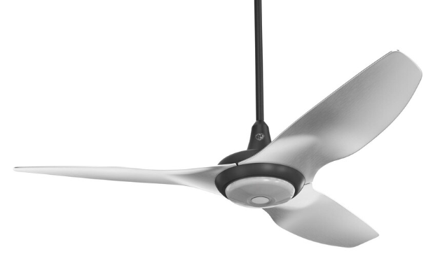 52-Inch Haiku Ceiling Fan Universal Mount W/32-Inch Downrod & Downlight Black/Brushed Aluminum by Big Ass Fans - MK-HK4-042506A258F531G10I32S2