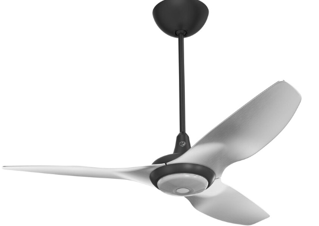 52-Inch Haiku Ceiling Fan Universal Mount W/20-Inch Downrod & Downlight Black/Brushed Aluminum by Big Ass Fans - MK-HK4-042506A258F531G10I20S2
