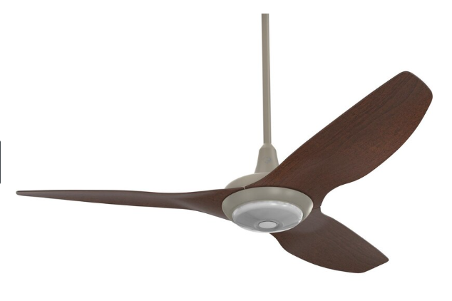 52-Inch Haiku Ceiling Fan Universal Mount W/32-Inch Downrod & Downlight Satin Nickel/Cocoa by Big Ass Fans - MK-HK4-042506A470F654G10I32S2