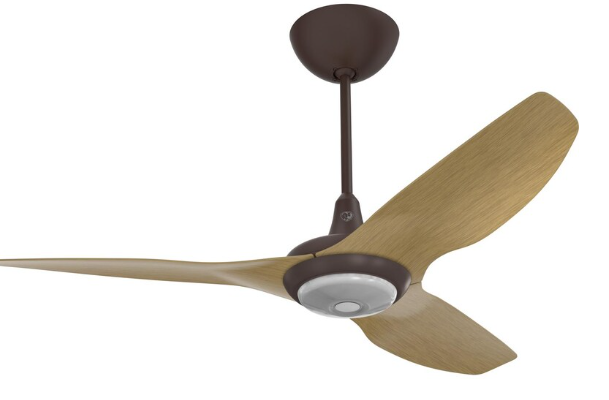 52-Inch Haiku Ceiling Fan Universal Mount W/12-Inch Downrod & Downlight Oil-Rubbed Bronze/Caramel by Big Ass Fans - MK-HK4-042506A471F504G10I12S2