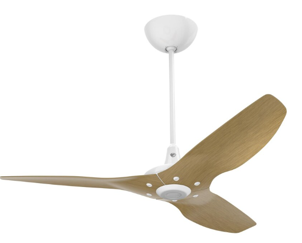 52-Inch Haiku Ceiling Fan Universal Mount W/20-Inch Downrod White/Caramel by Big Ass Fans - MK-HK4-042506A259F504G10I20