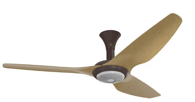 60-Inch Haiku Ceiling Fan Low Profile Mount W/Downlight Oil-Rubbed Bronze/Caramel by Big Ass Fans - MK-HK4-052500A471F504G10S2