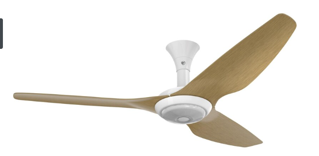 60-Inch Haiku Ceiling Fan Low Profile Mount W/Downlight White/Caramel by Big Ass Fans - MK-HK4-052500A259F504G10S2