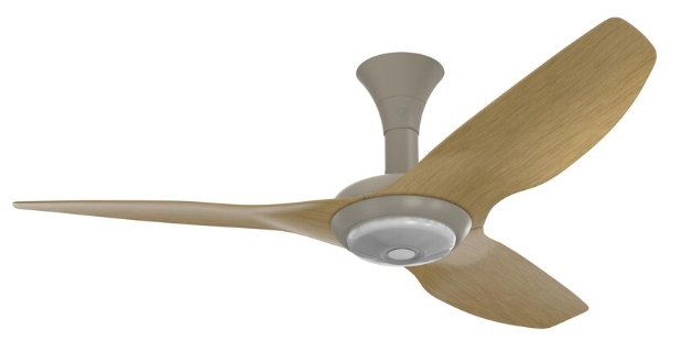 52-Inch Haiku Ceiling Fan Low Profile Mount W/Downlight Satin Nickel/Caramel by Big Ass Fans - MK-HK4-042500A470F504G10S2