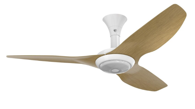 52-Inch Haiku Ceiling Fan Low Profile Mount W/Downlight White/Caramel by Big Ass Fans - MK-HK4-042500A259F504G10S2