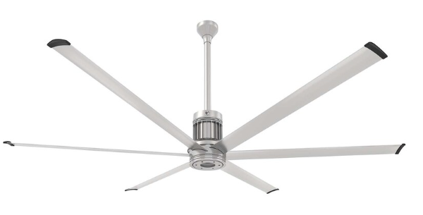 96-Inch i6 Ceiling Fan Universal Mount W/24-Inch Ext Tube & LED Brushed Silver by Big Ass Fans - MK-I61-081906A727I24S2