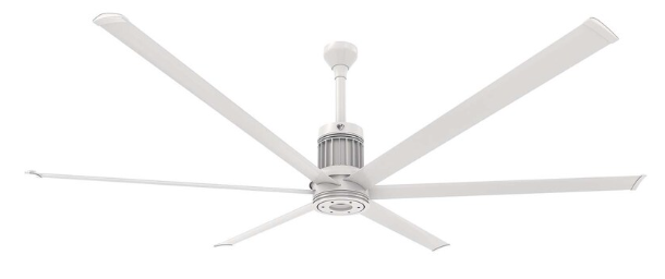 96-Inch i6 Ceiling Fan Universal Mount W/12-Inch Ext Tube & LED White by Big Ass Fans - MK-I61-081906A729I12S2