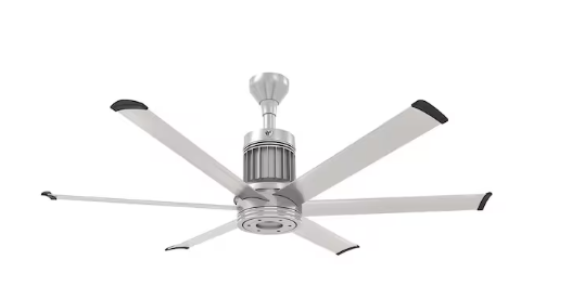 60-Inch i6 Ceiling Fan Universal Mount W/6-Inch Ext Tube & LED Brushed Silver by Big Ass Fans - MK-I61-051906A727I06S2