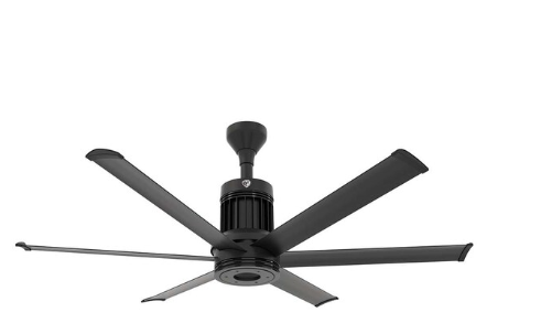 60-Inch i6 Ceiling Fan Universal Mount W/6-Inch Ext Tube & LED Black by Big Ass Fans - MK-I61-051906A728I06S2