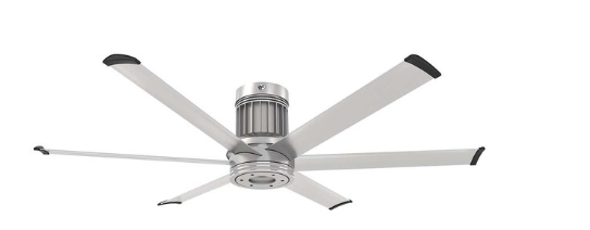 60-Inch i6 Ceiling Fan Direct Mount W/LED & WiFi/BLE Brushed Silver by Big Ass Fans - MK-I61-051900A727S2