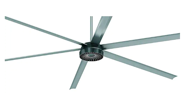 MacroAir AirVolution-D 370 8-Ft. HVLS Outdoor Ceiling Fan With Anodized Aluminum Blades - Silver