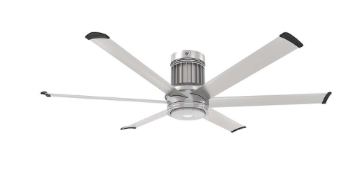 60-Inch i6 Ceiling Fan Universal Mount W/LED Brushed Silver by Big Ass Fans - MK-I61-051906A727I00S2