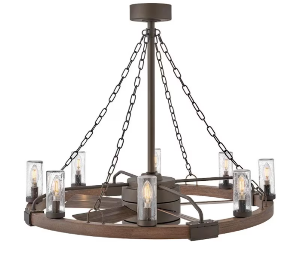 Screenshot (2Hinkley Lighting Sawyer 36 Inch Indoor / Outdoor Fandelier W/ 28 Inch Fan And LED Lighting - Metallic Matte Bronze - 902928FMM-LWD