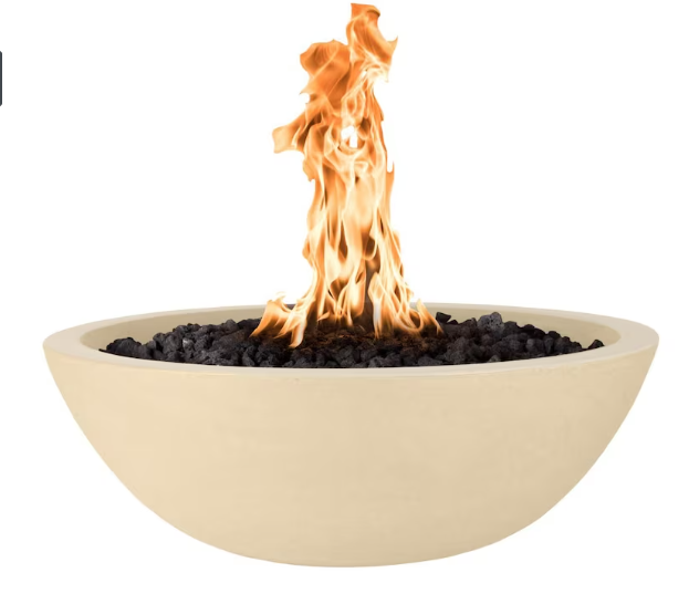 Top Fires by The Outdoor Plus Sedona 27-Inch Propane Gas Fire Bowl - Vanilla - Match Light (34)