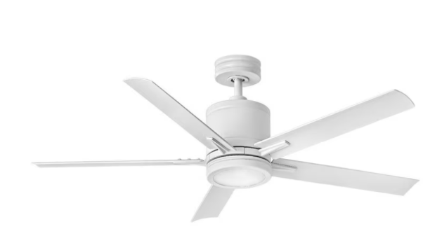 Hinkley Lighting Vail 52 Inch Indoor / Outdoor Ceiling Fan W/ LED Lighting - Matte White - 902152FMW-LWD