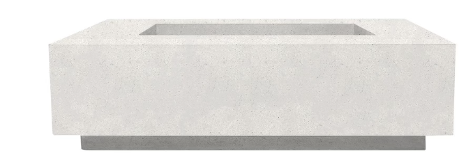 Lakeview Cascata Bay 1 56-Inch Natural Gas Rectangular Fire Pit Table - Ultra White - SCPH-405-5NG