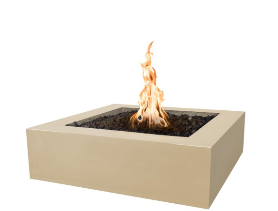 Top Fires by The Outdoor Plus Quad 36-Inch Propane Fire Pit - Vanilla Concrete - Match Light