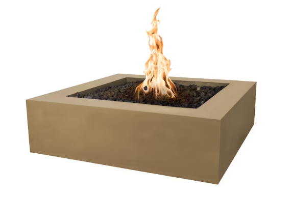 Top Fires by The Outdoor Plus Quad 36-Inch Propane Fire Pit - Brown Concrete - Match Light