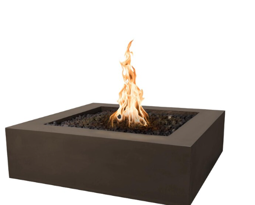 Top Fires by The Outdoor Plus Quad 36-Inch Propane Fire Pit - Chocolate Concrete - Match Light