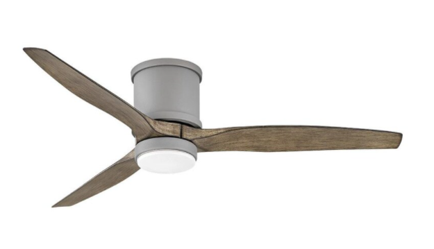 Minka-Aire Java 54-Inch 3-Blade Ceiling Fan in Brushed Nickel Wet Finish W/ Silver Blades & Etched Opal Glass - F753L-BNW