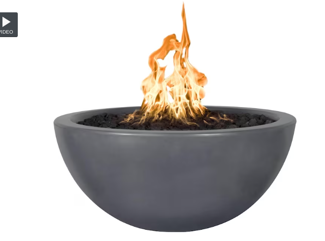 ScreenshotTop Fires by The Outdoor Plus Luna 30-Inch Propane Fire Pit - Gray Concrete - Match Light(68)