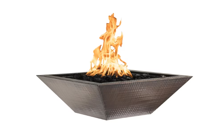 Top Fires by The Outdoor Plus Maya 24-Inch Propane Gas Fire Bowl - Copper - Match Light