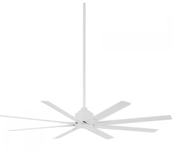 Minka-Aire Xtreme H2O 65-Inch 8-Blade Ceiling Fan in Flat White Finish W/ Flat White Blades - F896-65-WHF