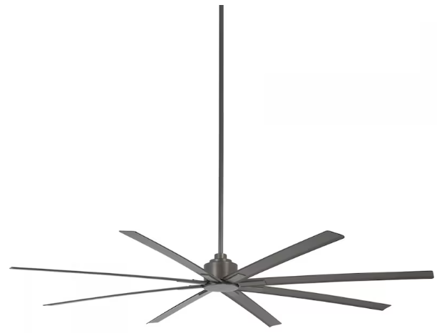 Minka-Aire Xtreme H2O 84-Inch 8-Blade Ceiling Fan in Smoked Iron Finish W/ Smoked Iron Blades - F896-84-SI