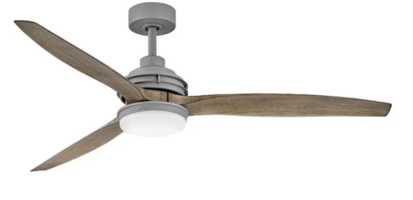 Minka-Aire Traditional Concept 44-Inch 3-Blade LED Ceiling Fan in White Finish W/ White Blades & Opal Glass - F593L-WH