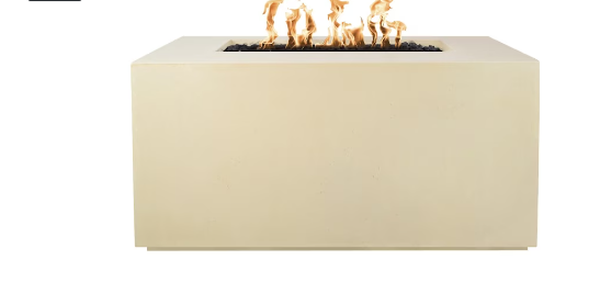Top Fires by The Outdoor Plus Pismo 48-Inch Propane Fire Pit - Vanilla Concrete - Match Light