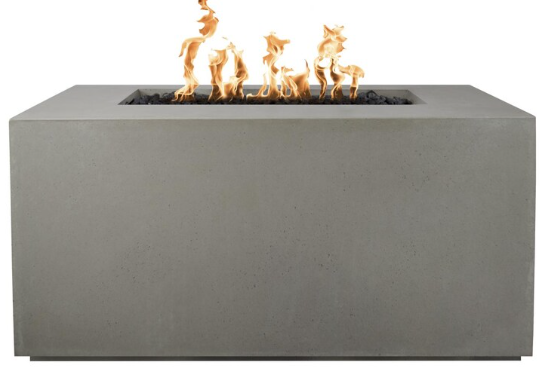 Top Fires by The Outdoor Plus Pismo 48-Inch Propane Fire Pit - Ash Concrete - Match Light