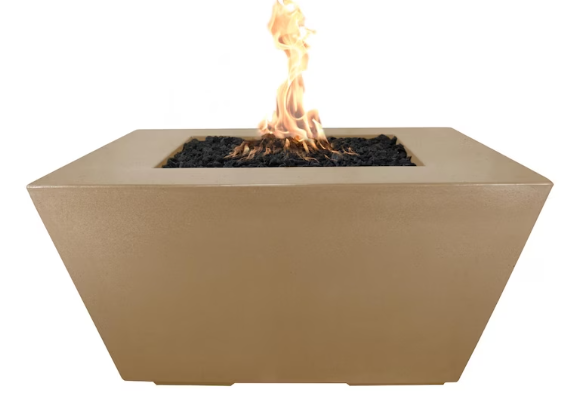 Top Fires by The Outdoor Plus Redan 50-Inch Propane Fire Pit - Brown Concrete - Match Light