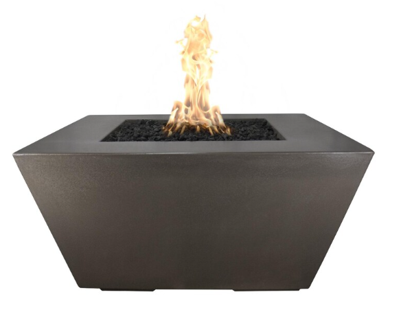 Top Fires by The Outdoor Plus Redan 50-Inch Propane Fire Pit - Chocolate Concrete - Match Light