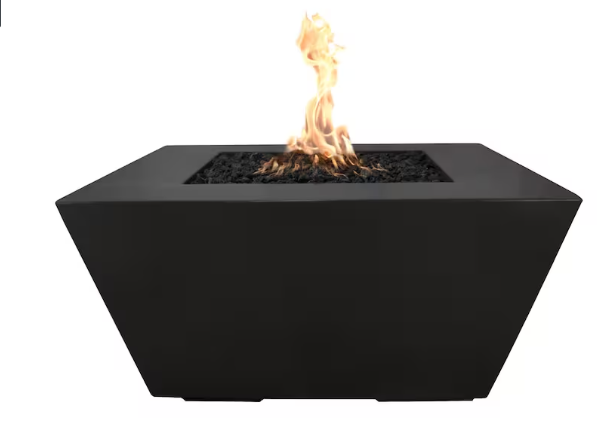 Top Fires by The Outdoor Plus Redan 50-Inch Propane Fire Pit - Black Concrete - Match Light