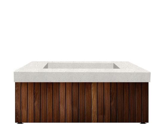 Lakeview Canyon Bay 42-Inch Square Propane Gas Fire Pit Table - Ultra White - SCPH-482-5LP