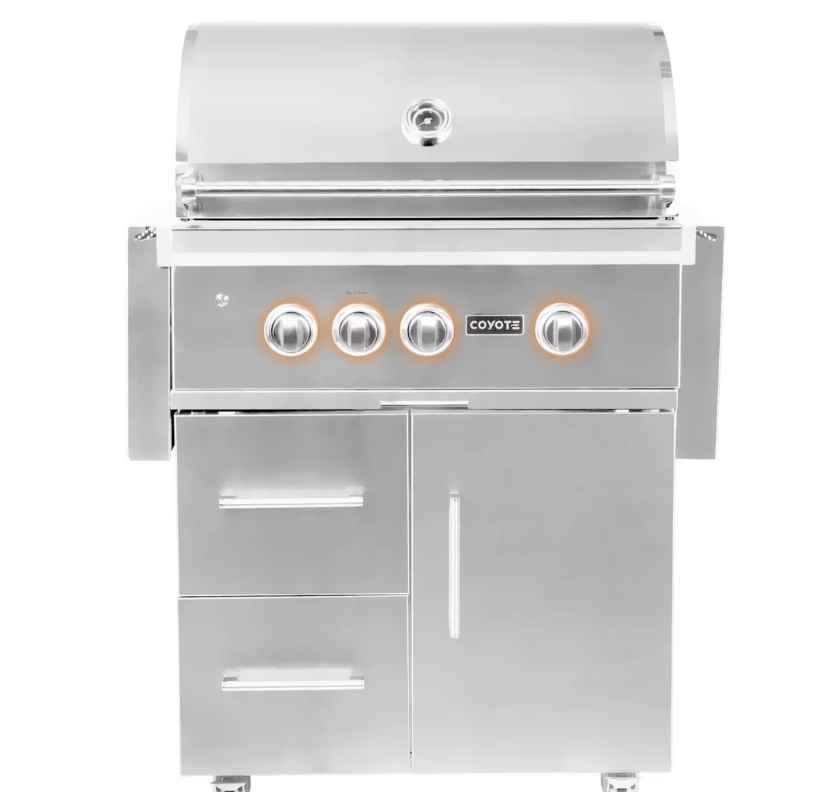 Coyote S-Series 30-Inch 3-Burner Natural Gas Grill With RapidSear Infrared Burner & Rotisserie - C2SL30NG-FS