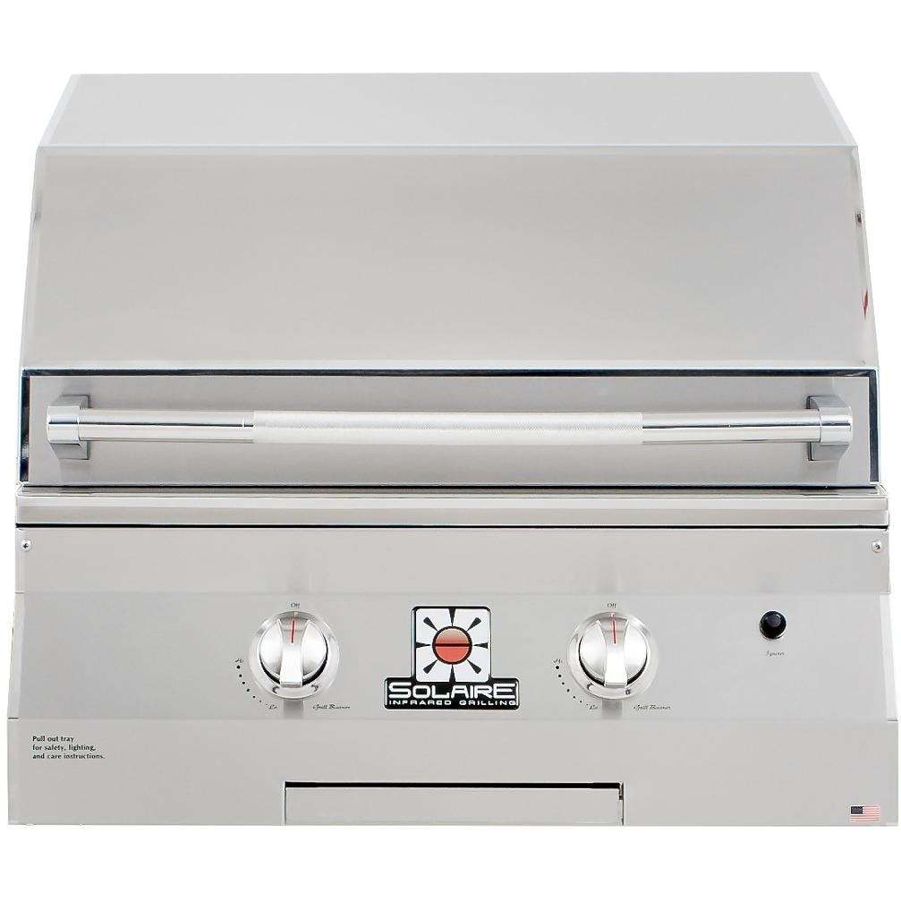 Solaire 27 Inch Deluxe Built-In All Infrared Natural Gas Grill - SOL-IRBQ-27GIRXL-NG Front
