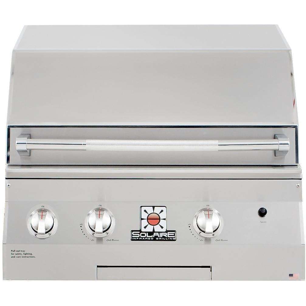 Solaire 27 Inch Deluxe Built-In All Infrared Propane Gas Grill With Rotisserie - SOL-AGBQ-27GIRXL-LP
