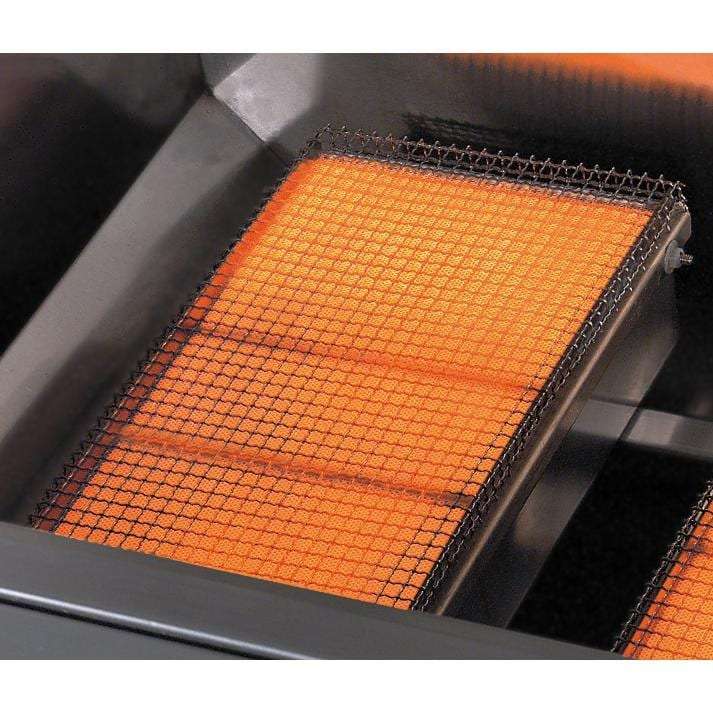 Solaire 30 Inch Built-In All Infrared Propane Gas Grill - SOL-IRBQ-30IR-LP open Hot