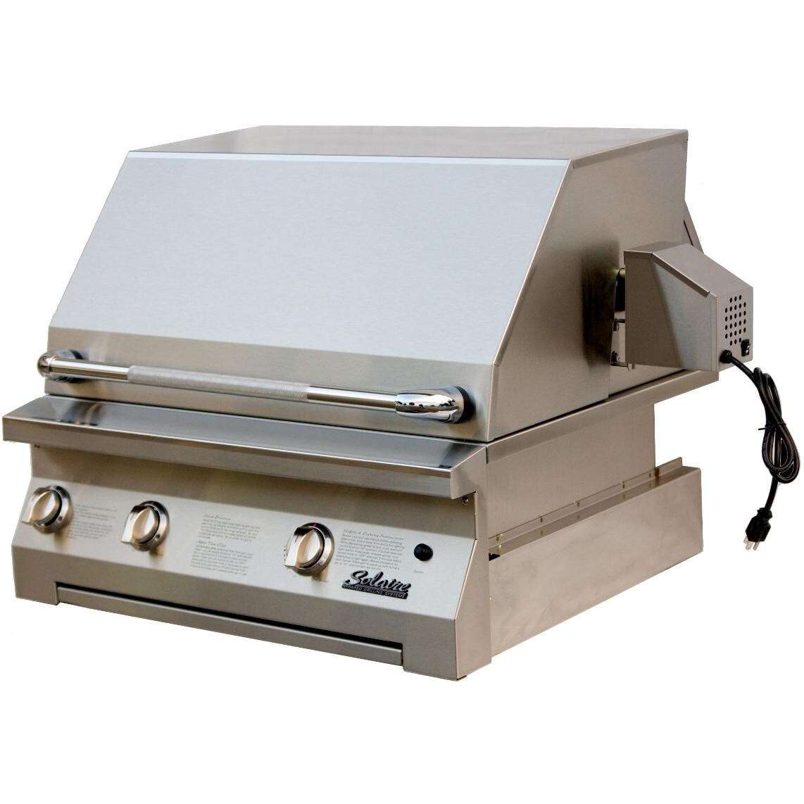 Solaire 30 Inch Built-In All Infrared Propane Gas Grill With Rotisserie - SOL-AGBQ-30IR-LP