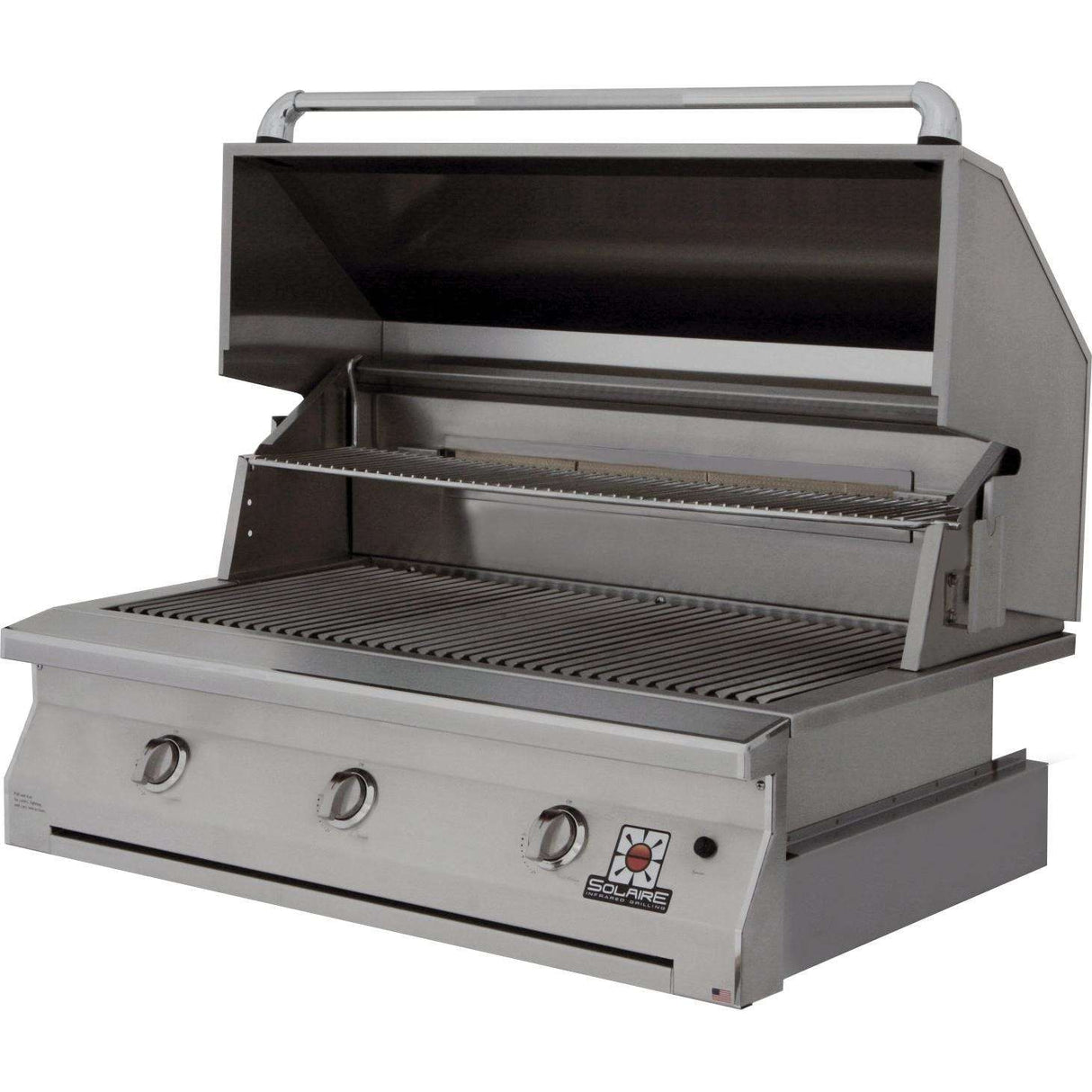 Solaire 42 Inch Built-In All Infrared Natural Gas Grill - SOL-IRBQ-42IR-NG open