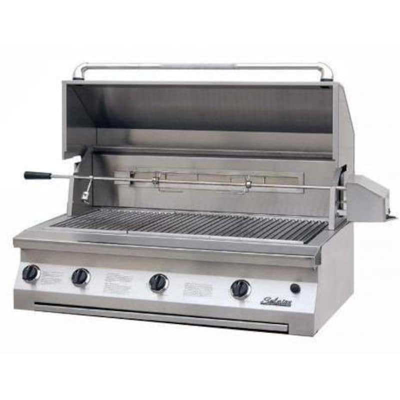 Solaire 42 Inch Built-In All Infrared Natural Gas Grill With Rotisserie - SOL-AGBQ-42IR-NG open grill