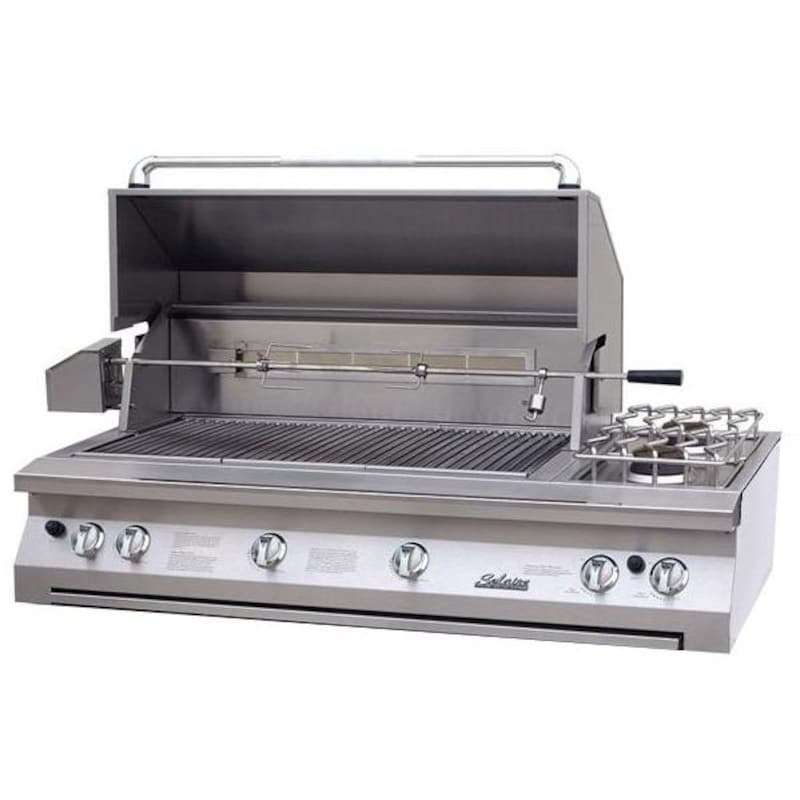 Solaire 56 Inch Built-In All Infrared Natural Gas Grill With Rotisserie & Double Side Burner - SOL-AGBQ-56IR-NG