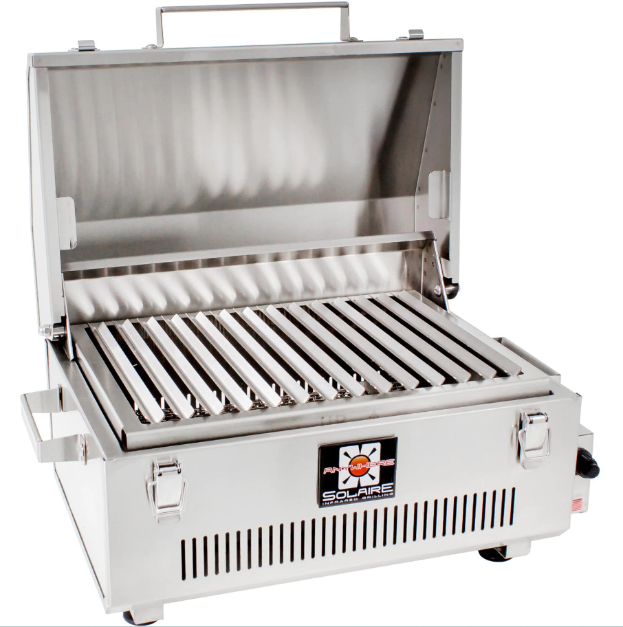 Solaire Anywhere Portable Infrared Propane Gas Grill - SOL-IR17B open