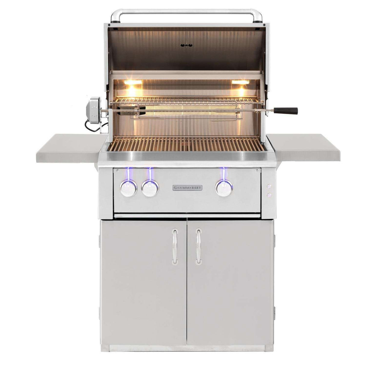 Summerset Alturi 30-Inch 2-Burner Propane Gas Grill With Stainless Steel Burners & Rotisserie - ALT30T-LP open grill