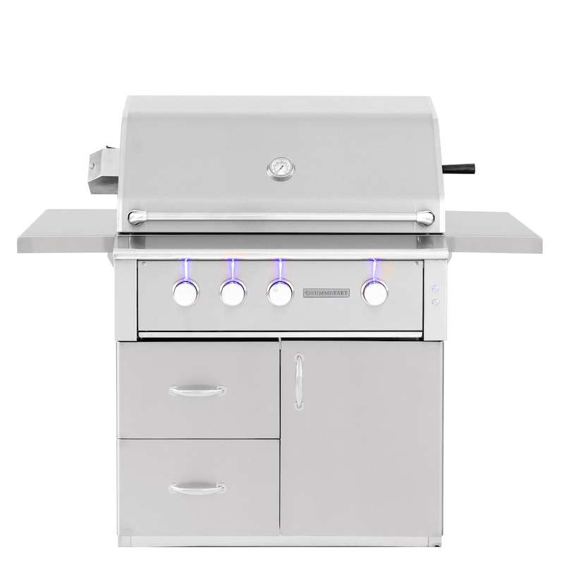 Summerset Alturi 36-Inch 3-Burner Propane Gas Grill With Stainless Steel Burners & Rotisserie - ALT36T-LP freestanding