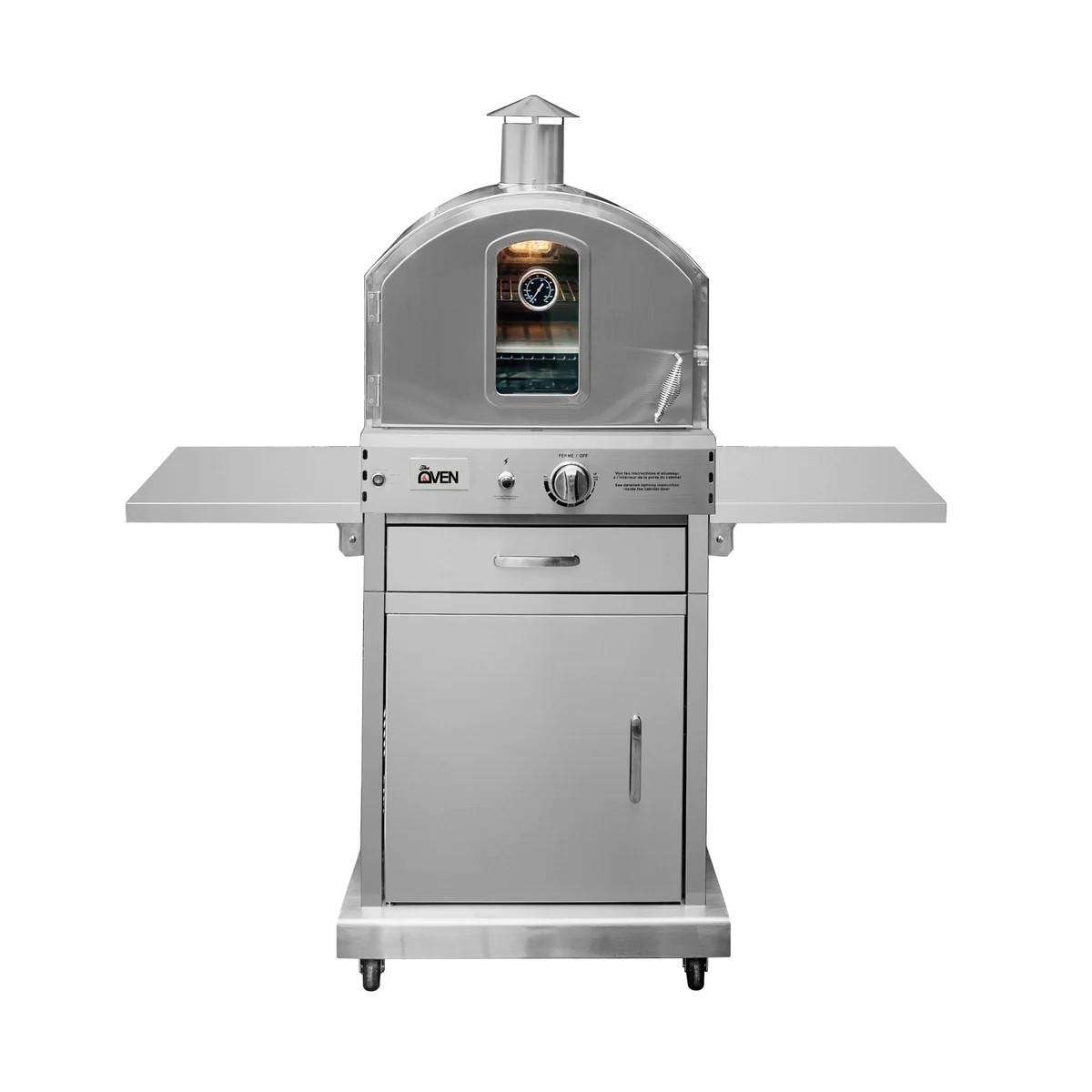 Summerset Freestanding Natural Gas Pizza Oven w Accessory Kit - SS-OVFS-NG-2PC-PROMO