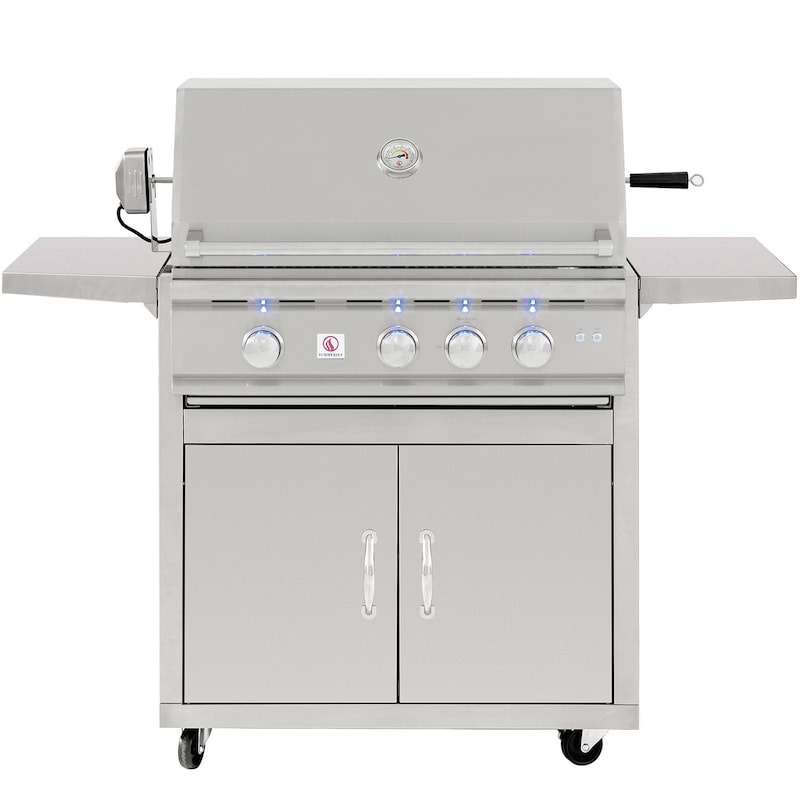 Summerset TRL 32-Inch 3-Burner Natural Gas Grill With Rotisserie - TRL32-NG Freestanding